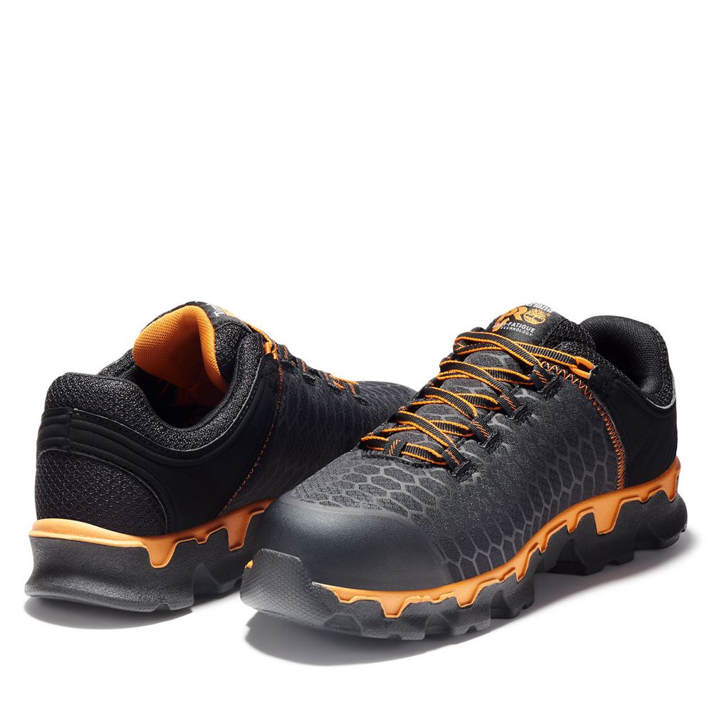 Pantofi De Lucru Timberland Barbati Negrii/Portocalii - Pro® Powertrain Sport Alloy Toe Eh - Romania